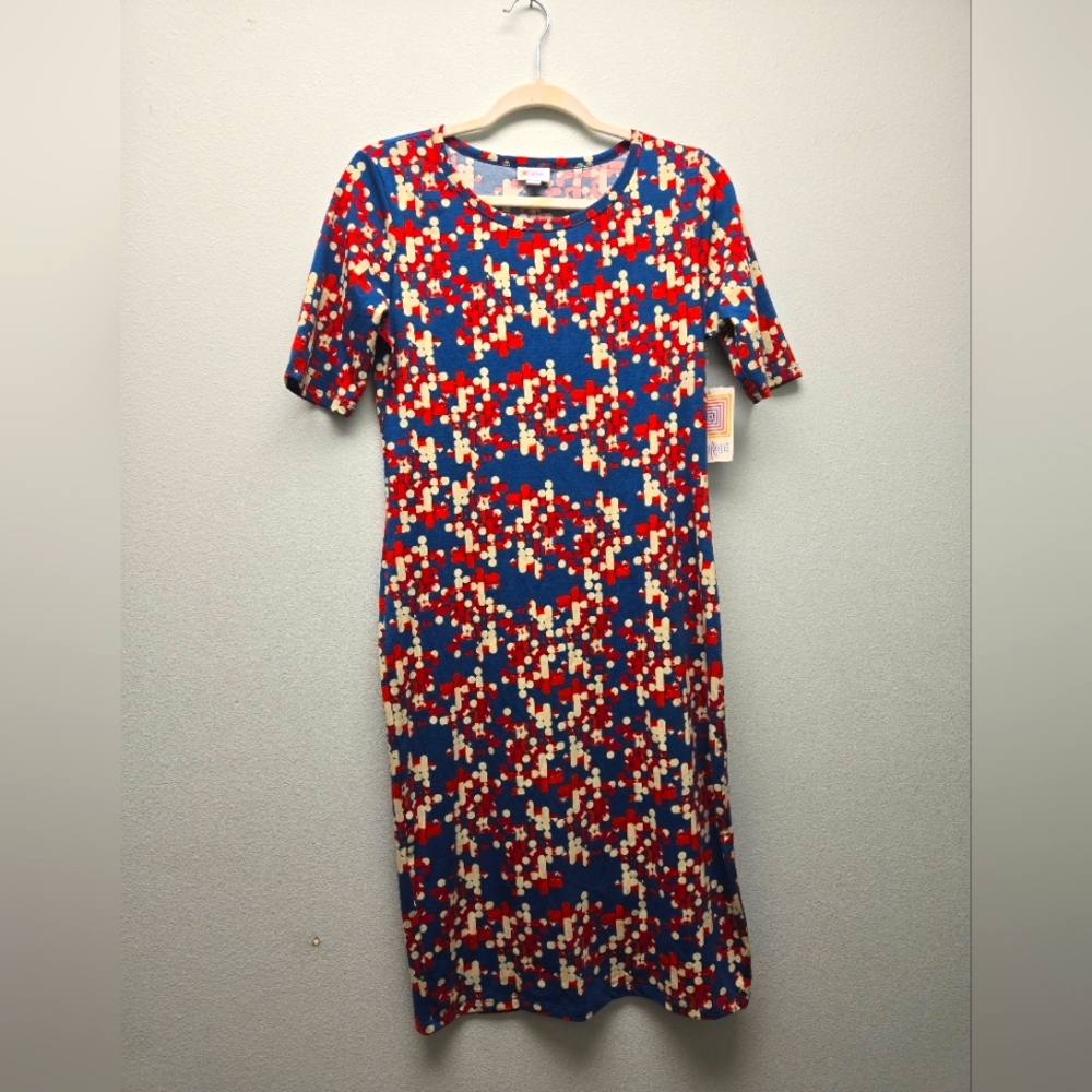 Vintage Lularoe Confetti Americana Julia, Unicorn Print NWT